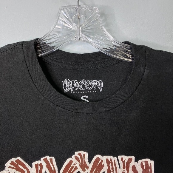 BACON Scateboards Kevin Bacon Women's Cut Fitted Size S Crewneck Graphic T-Shirt - Picture 5 of 16